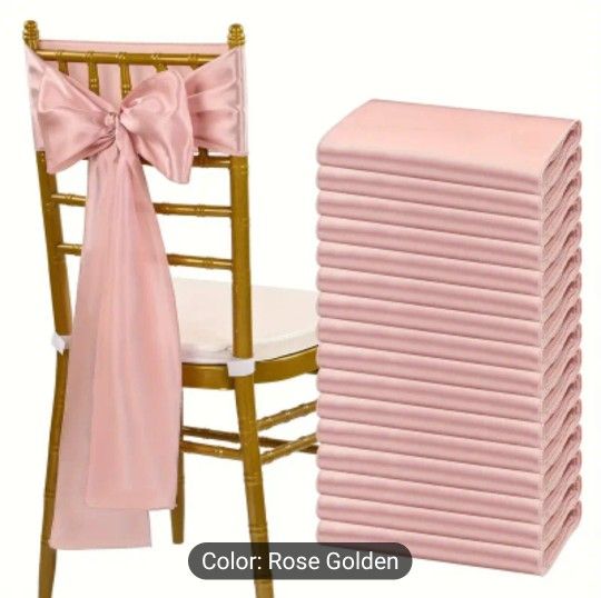 (12 Pcs) 17*275Cm Widely Used Satin Bow Chairs for Wedding Banquets, Restaurants, Parties, Hotel Activities and More