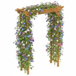 Wooden Arbor, Wedding Arch for Ceremony, Wood Trellis for Plant Climbing, Christmas Decor Pergola for Garden Backyard