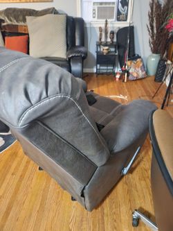 Grey recliner chair