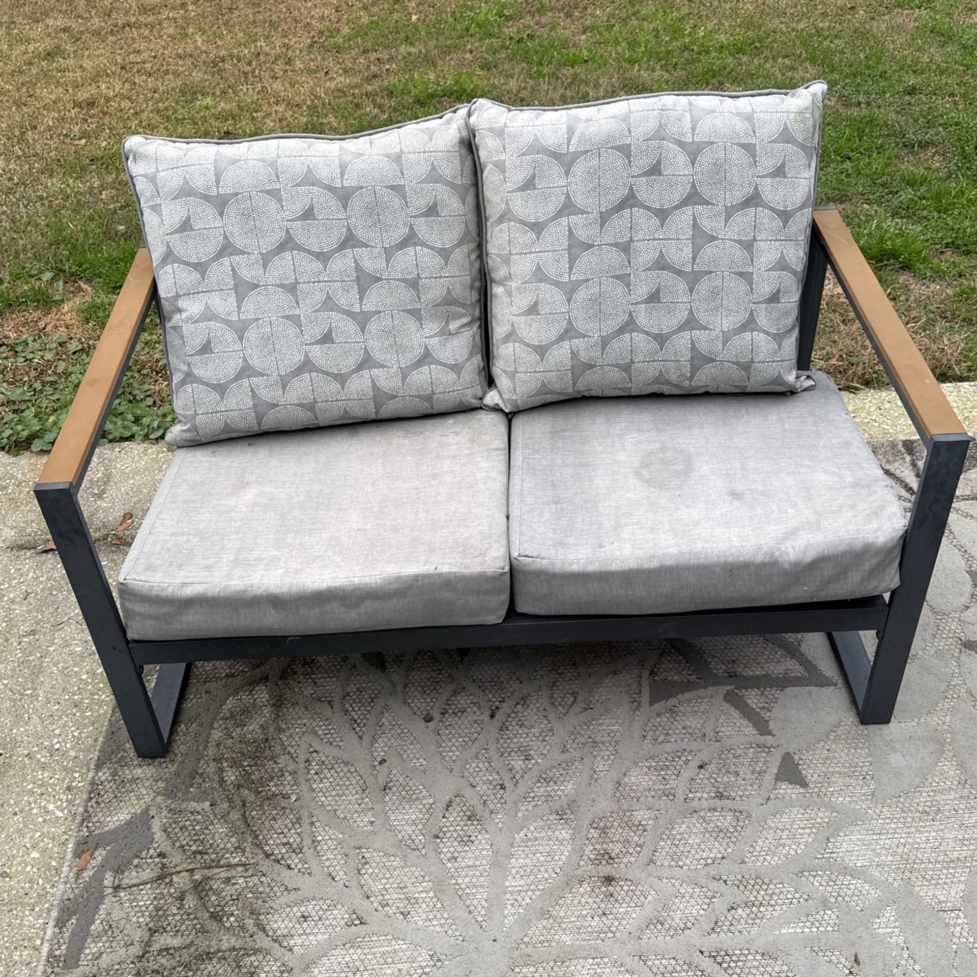 Metal Outdoor Love Seat