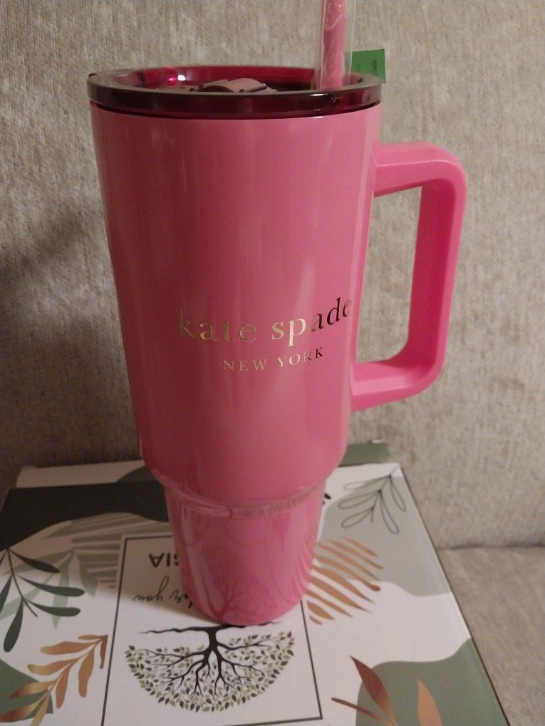 Kate Spade Pink 40oz Tumbler, NEW