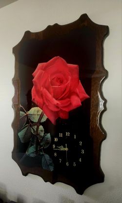 Big Beautiful Rose Wall Clock