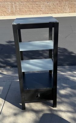 Shelving Unit with Frosted Glass Shelves
