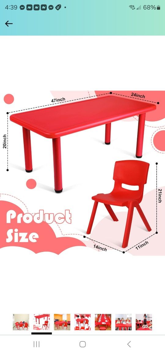 Kids Table And 4 Chairs New In Box