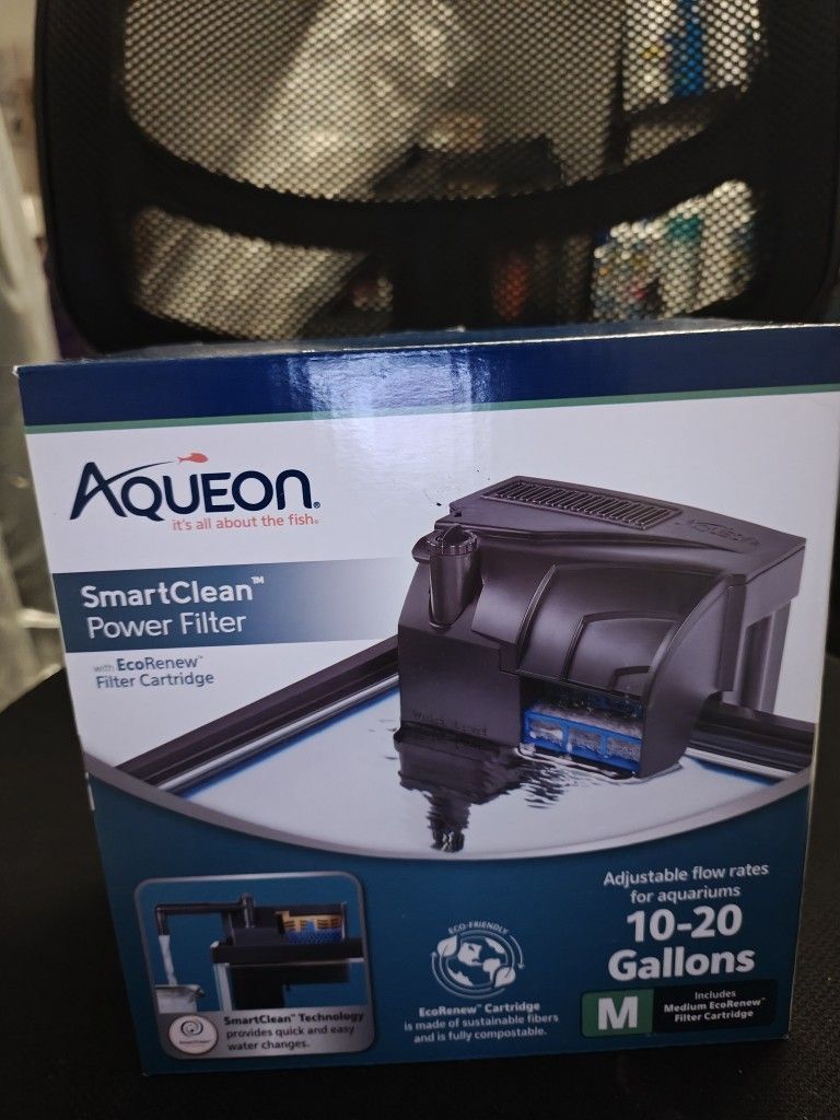 Aqueon Smart Clean Power Filter 10 To 20 Gallon For Aquarium 