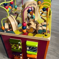 B. Toys Wooden Activity Cube - Zany Zoo
