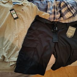 New Tommy Shirt And New Highland Trail Cargo Shorts 