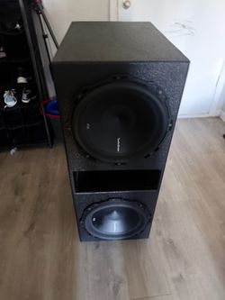 Dual QBOMB Speaker Box with Rockford Fosgate