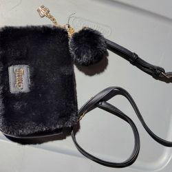 Juicy Couture Black Fur Crossbody Bag