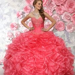 15 or Sweet 16 Watermelon- Coral/Silver $350