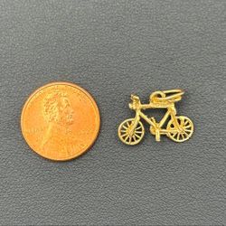 Jewelry 14k solid yellow gold pendant Bicycle charm 1.3 grams Bicycle ONLY