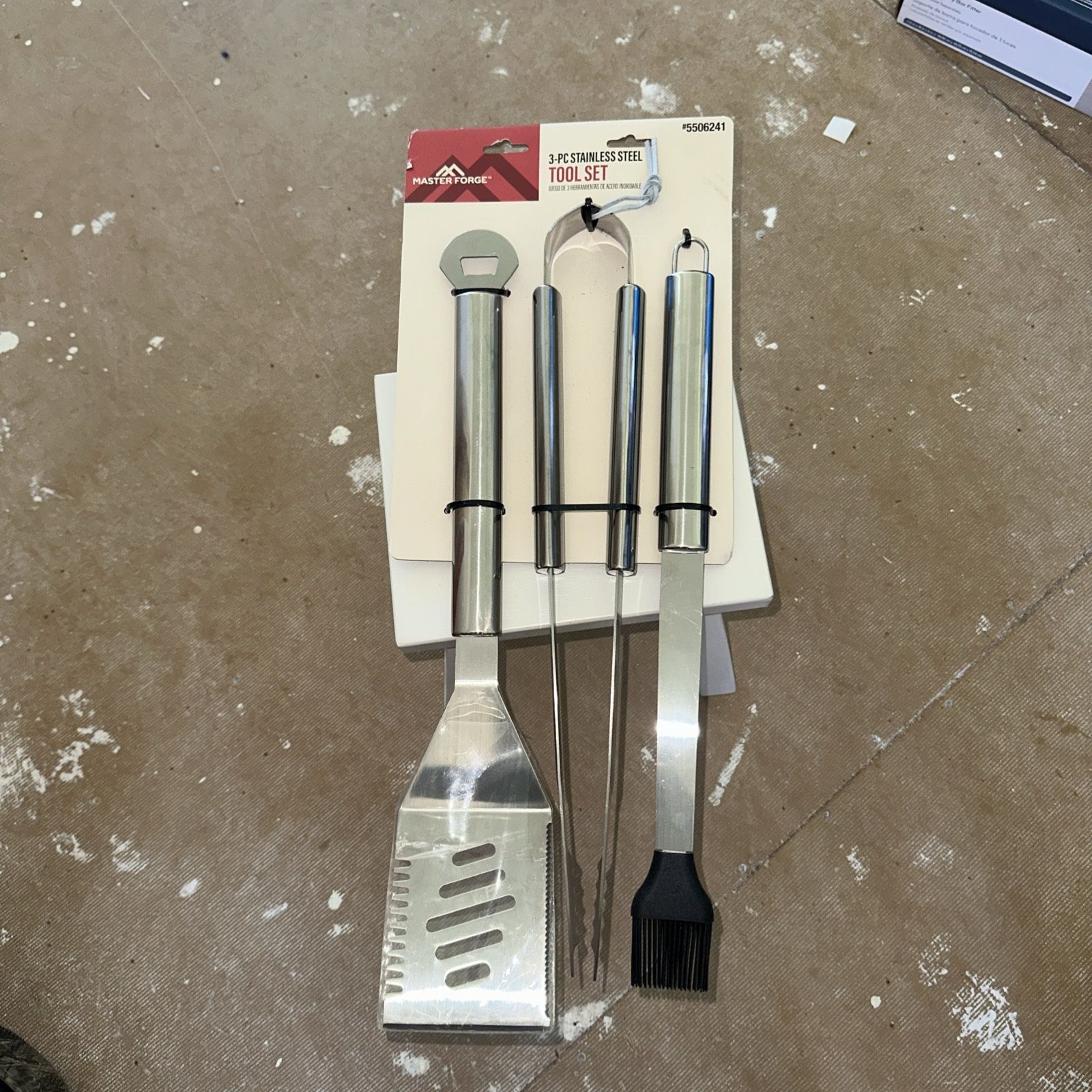 Master Forge 3 Pc Prestige Stainless Steel Tool Set For BBQ Grill Cooking NEW!!
