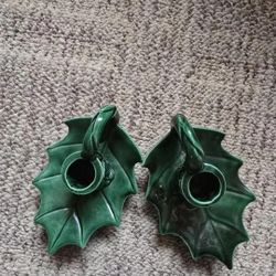 HOLLY VINTAGE  CANDLE HOLDERS 🎄🎄