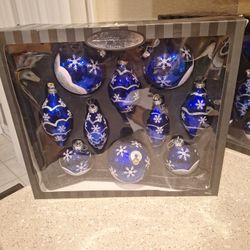 Hand cropted  glass  orderments 2 10 Packs  Of  Orderments