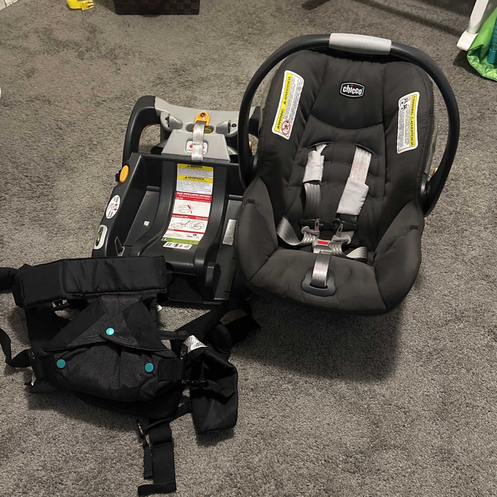 Car Seat And Canguro Para Cargar Al Bebé