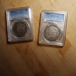 1884-s  Morgan Silver Dollar lot of 2 like new