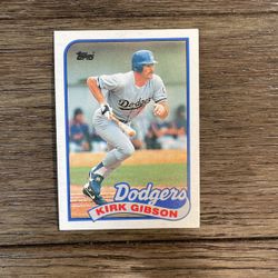 1989 Topps Kirk Gibson Baseball Card Los Angeles Dodgers