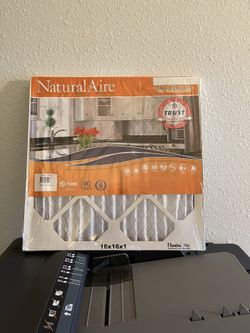 Natural Aire… Filter Odor Eliminator With Baking Soda  16x16x1 (four Filters New )