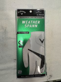 Brand New Callaway Weather Spann 2 pack Golf Gloves Sz XL