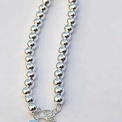 Silver bead bracelet