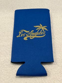 Los Angeles Can Koozie Blue and Gold