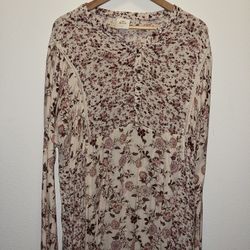 Cream/Pink Floral Dress