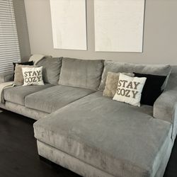  Grey Living spaces Sectional with Chaise