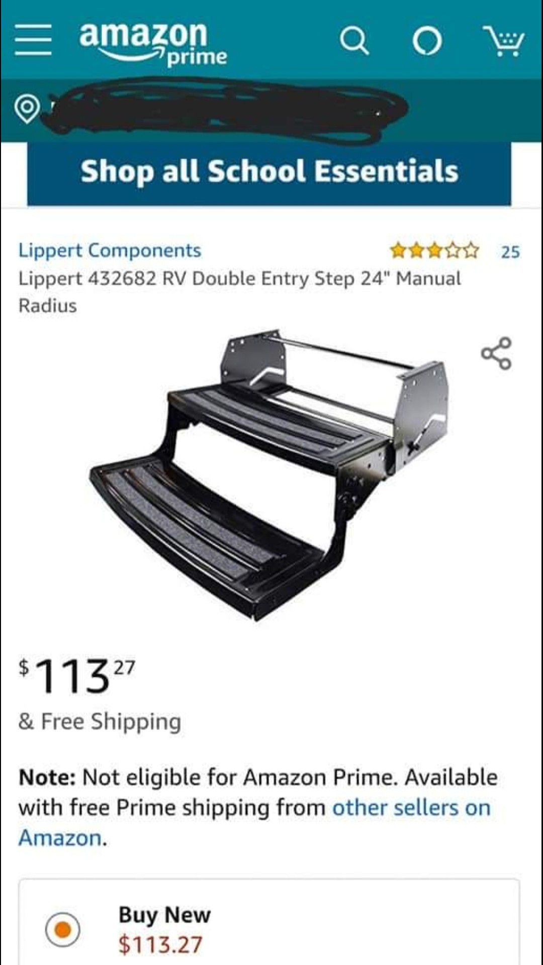 Lippert 24" camper steps brand new in the box