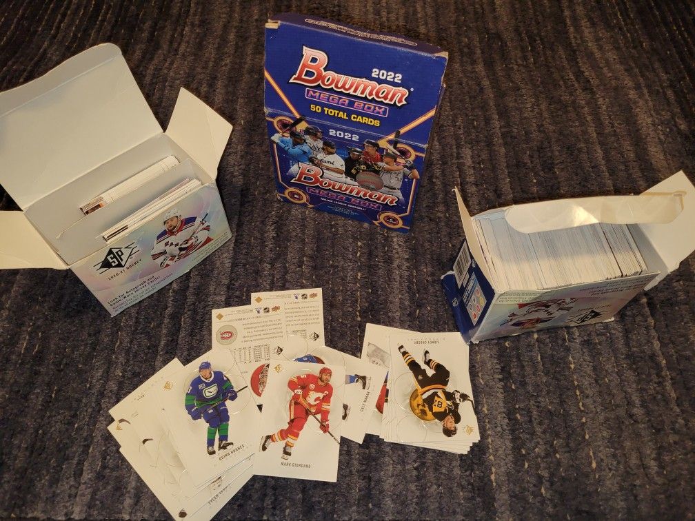 Baseball and hockey cards