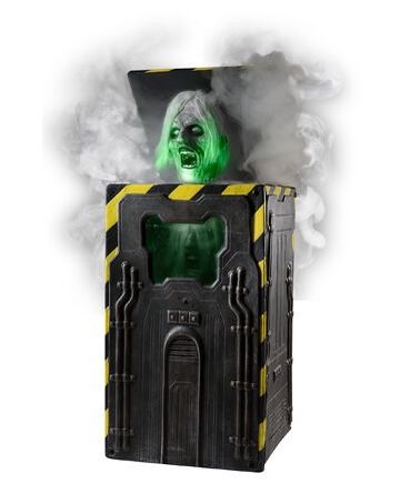 Rare Retired 2017 Spirit Halloween Cryo Chamber corpse fully functional Halloween decorations animatronic animated Scary Prop