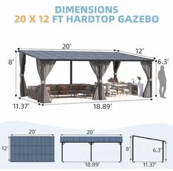 Outdoor Hard Top Gazebo