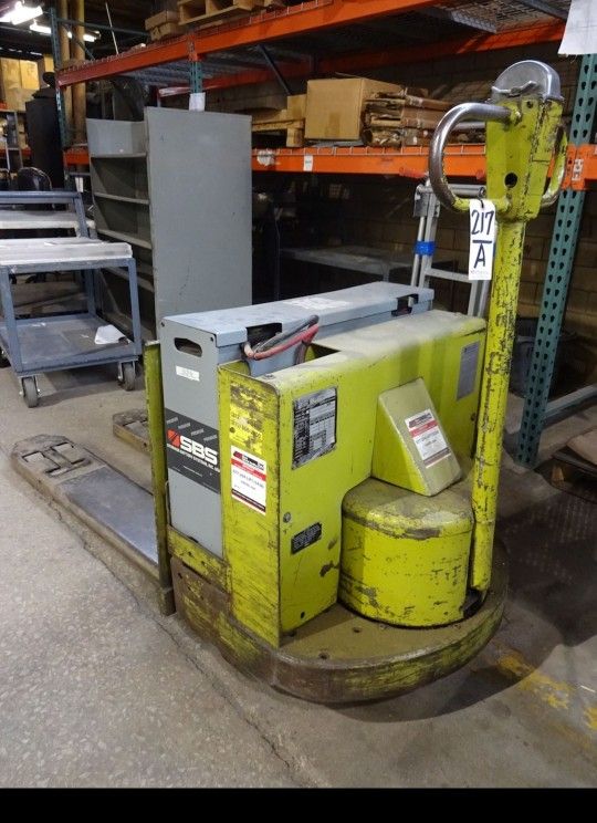CLARK 4000LB. ELECTRIC WALK-BEHIND PALLET TRUCK,