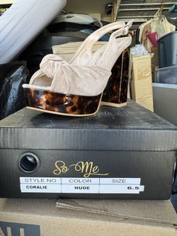 Beige Sling Back Heels