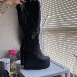 Platform Knee High Boots 