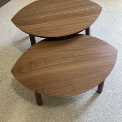 IKEA STOCKHOLM / Nesting tables, set of 2, walnut veneer for Sale