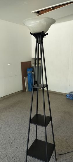Torchiere Floor Lamp with Shelves