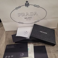 Prada Wallet Box Cards And Bag