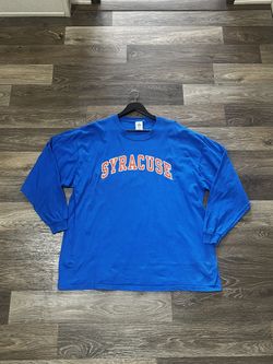 Syracuse University blue long-sleeve T-shirt
