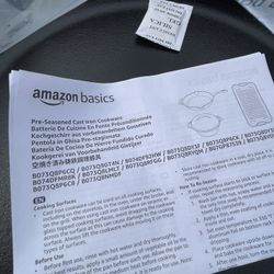 Amazon Basic Pre Season Cast Iron Skillet 15 Inch Black 