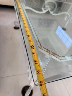 Glass / Iron Base Table