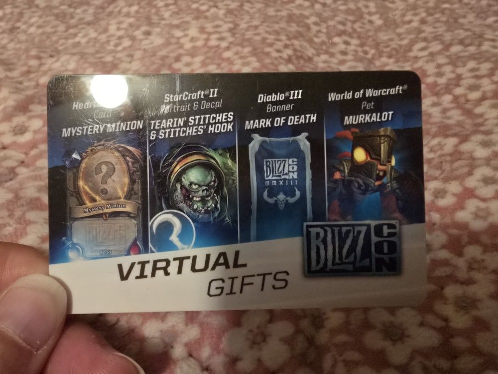 2013 Blizzcon World Of Warcraft Murkalot Flail Virtual Loot Card