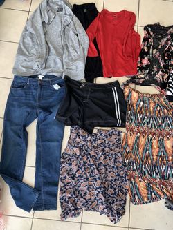 Women’s clothes size large dresses jeans skirt sweaters tops