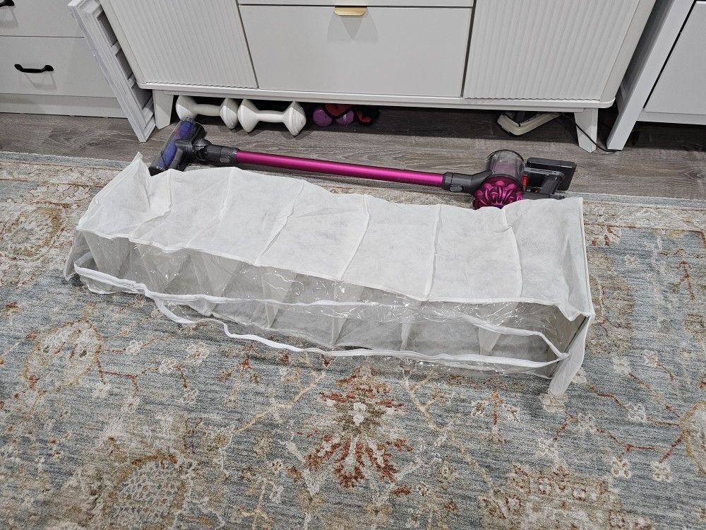 New, never used Hanging Closet Organizer, 8-Shelf with zipper- White