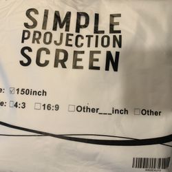Projection Screen 150” 