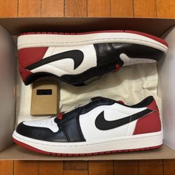 Air Jordan 1 Low Black Toe size 10.5 New