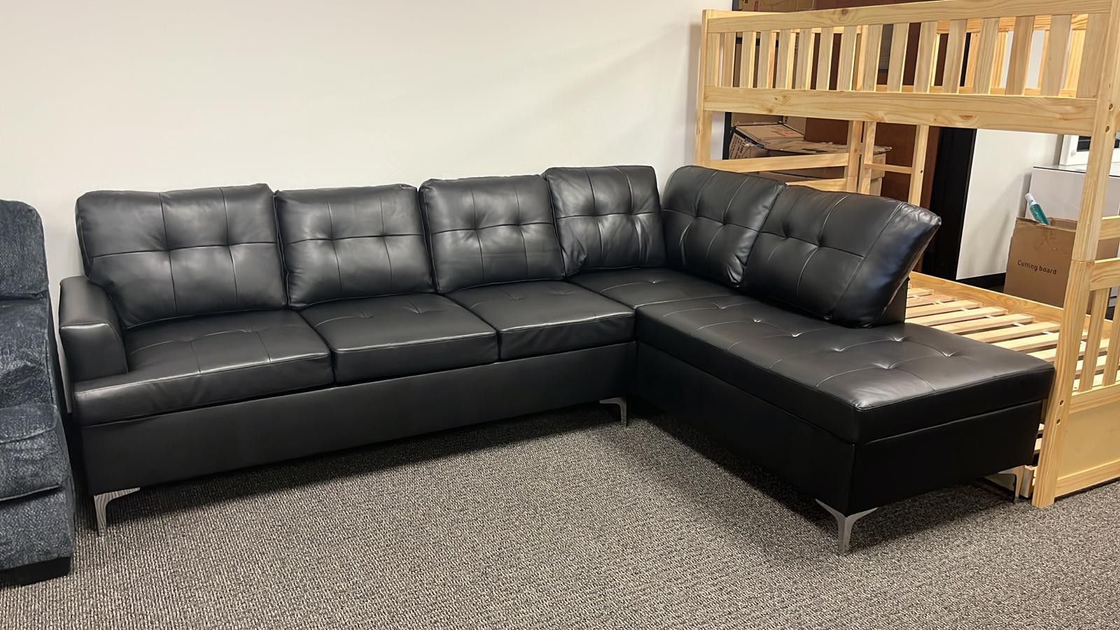 💥💥💥 New Arrivals Black Color L Shaped Comfortable Sectional 
