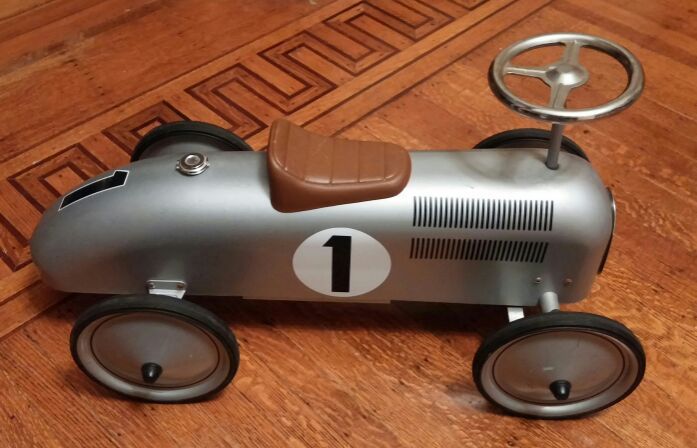 Silver Dinky Box Car Racer