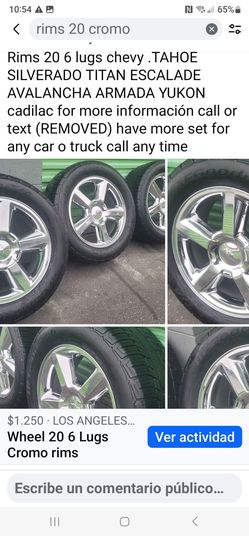 Wheel 20 6 Lugs like new crome
