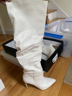 White Over The Knee Boots