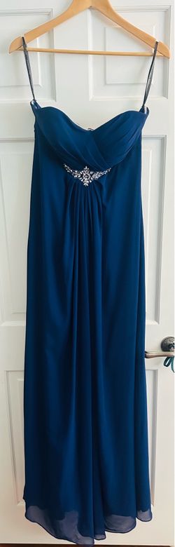 Bill Levkoff Teal Chiffon Formal Gown with Beaded Empire Waist - Women’s Size 10